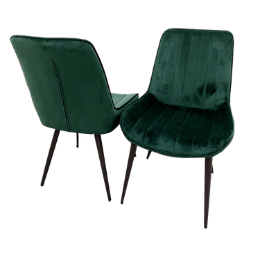 Dido Velvet Dining Chair - Scandinavian Design with Line Stitch Detail in Multiple Colours - UK Luxury Furniture